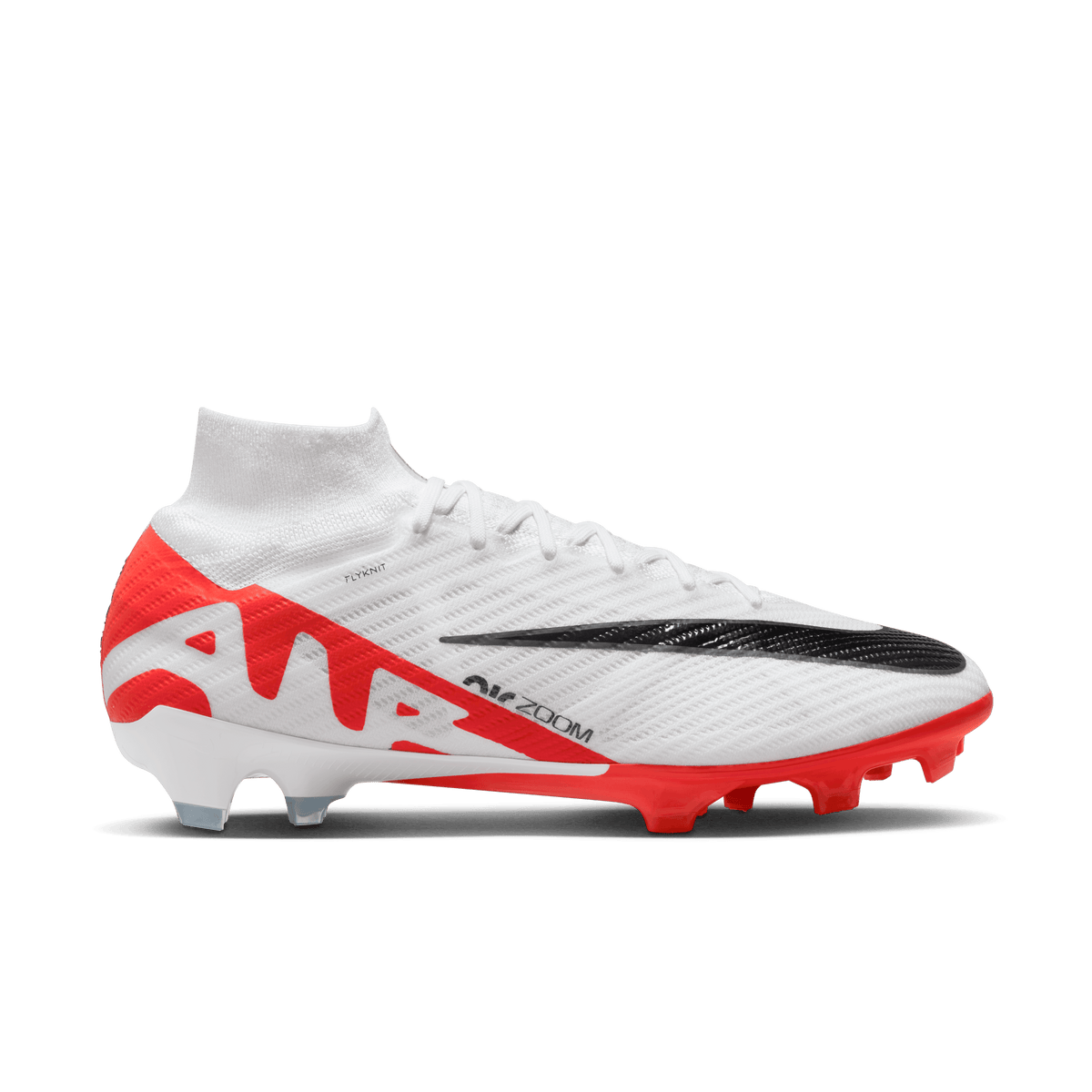 Nike Zoom Mercurial Superfly 9 Elite FG-Bright Crimson/White-Black product image 1, provided for visual reference and