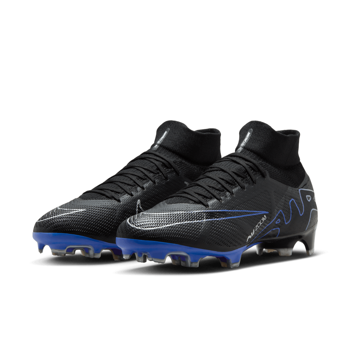 Nike Zoom Mercurial Superfly 9 Pro FG-Black/Blue product image 2, provided for visual reference and product detail review