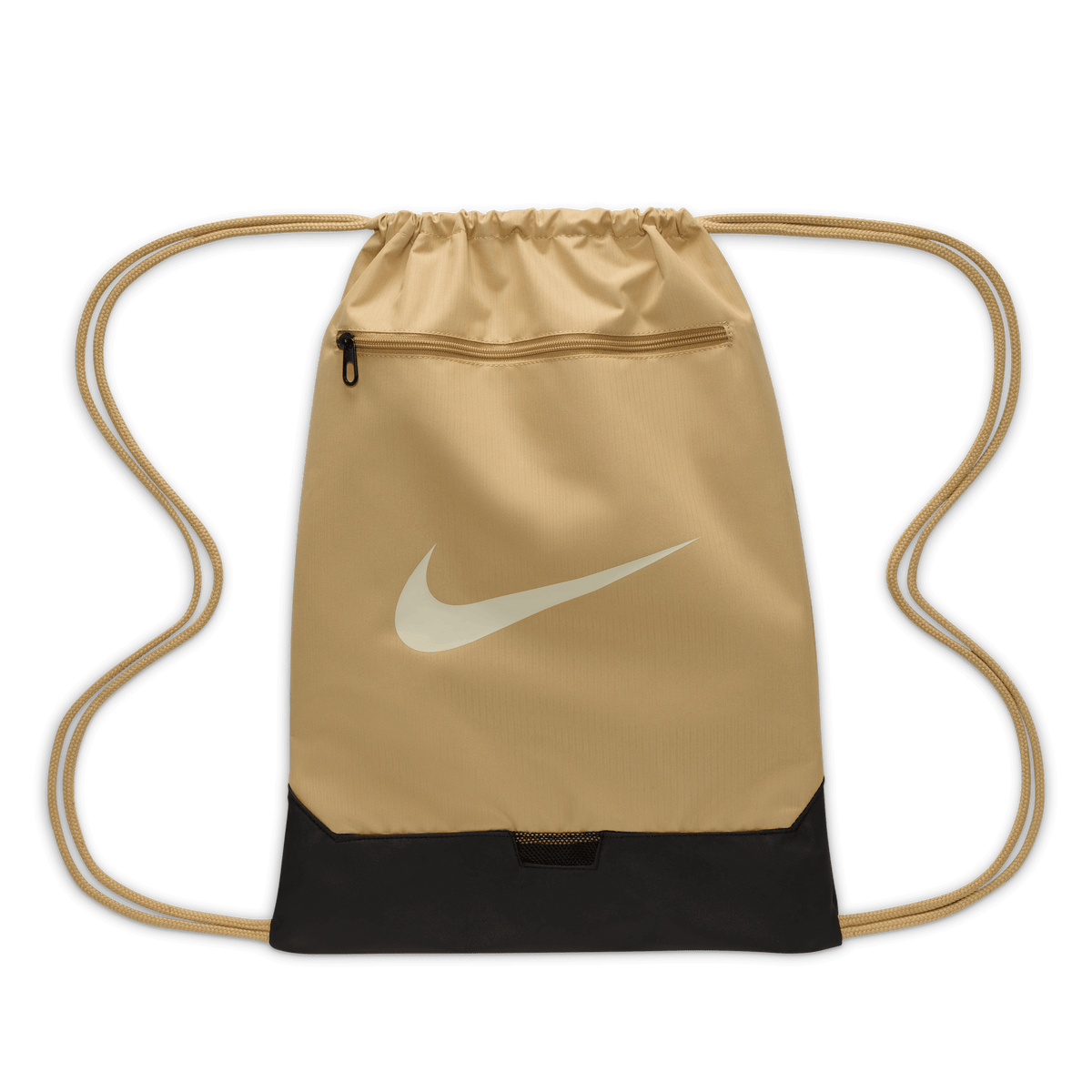 Nike Brasilia 9.5 Training Gym Sack (18L)-Sesame/Black product image 1, provided for visual reference and product detail