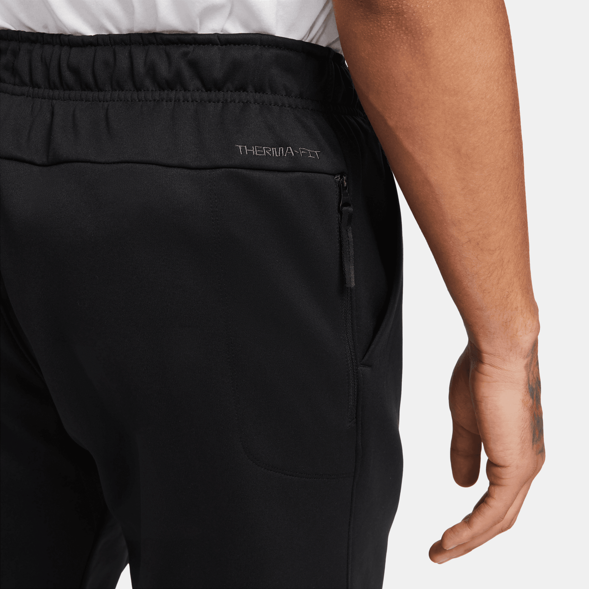 Nike Men Therma-FIT Tapered Fitness Pants-Black product image 4, provided for visual reference and product detail review