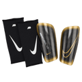 Nike Mercurial Lite Soccer Shin Guards-BLACK/MTLC GOLD COIN product image 1, provided for visual reference and product