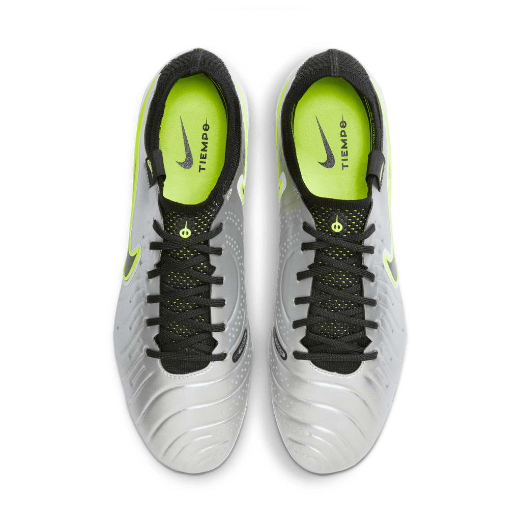 Nike Tiempo Legend 10 Elite FG-Metallic Silver/Black/Volt product image 5, provided for visual reference and product detail