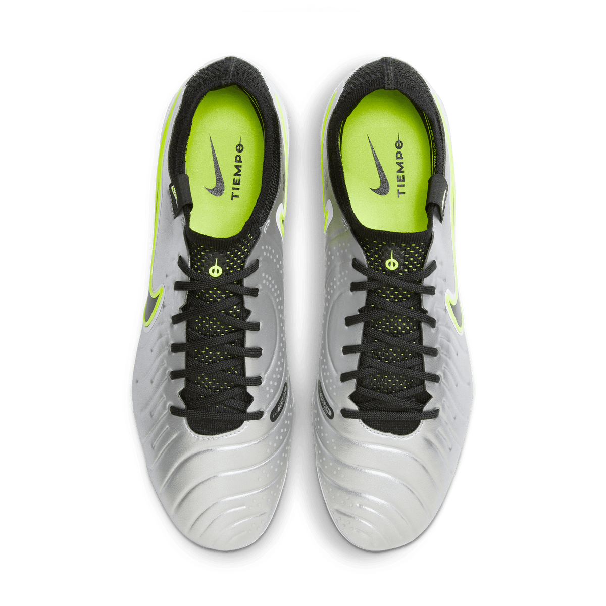 Nike Tiempo Legend 10 Elite FG-Metallic Silver/Black/Volt product image 5, provided for visual reference and product detail