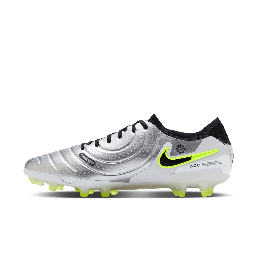 Nike Tiempo Legend 10 Elite FG-Metallic Silver/Black/Volt product image 2, provided for visual reference and product detail