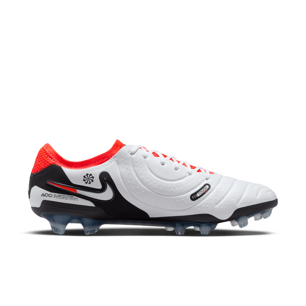 Nike Tiempo Legend 10 Elite FG-White/Black-Bright Crimson product image 2, provided for visual reference and product detail