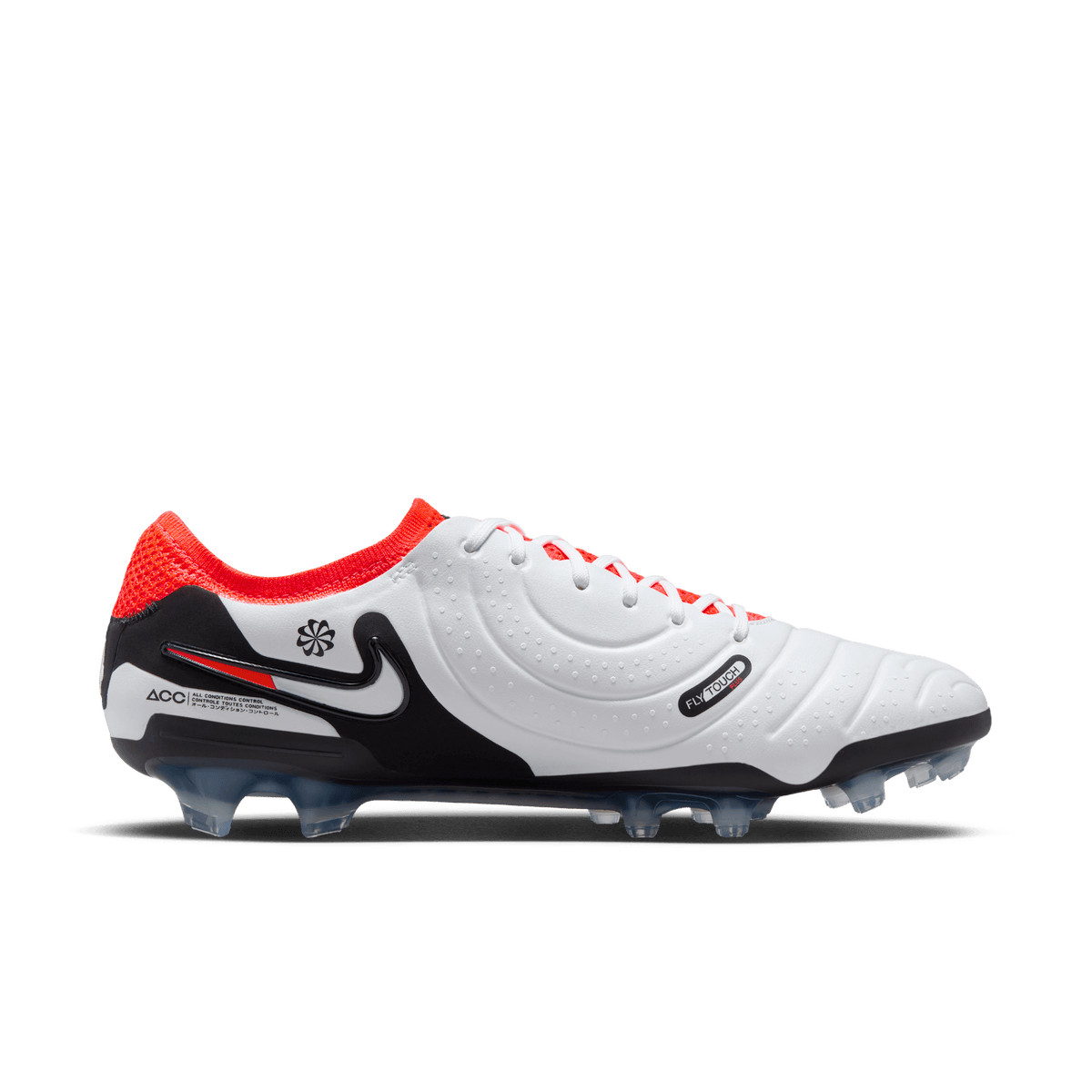 Nike Tiempo Legend 10 Elite FG-White/Black-Bright Crimson product image 2, provided for visual reference and product detail