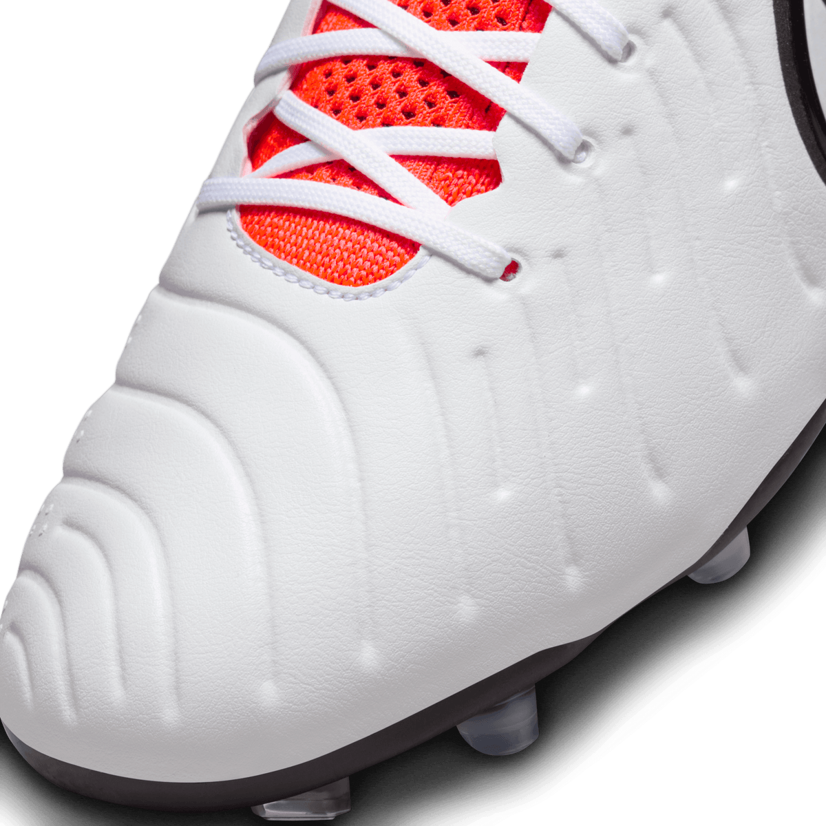 Nike Tiempo Legend 10 Elite FG-White/Black-Bright Crimson product image 5, provided for visual reference and product detail