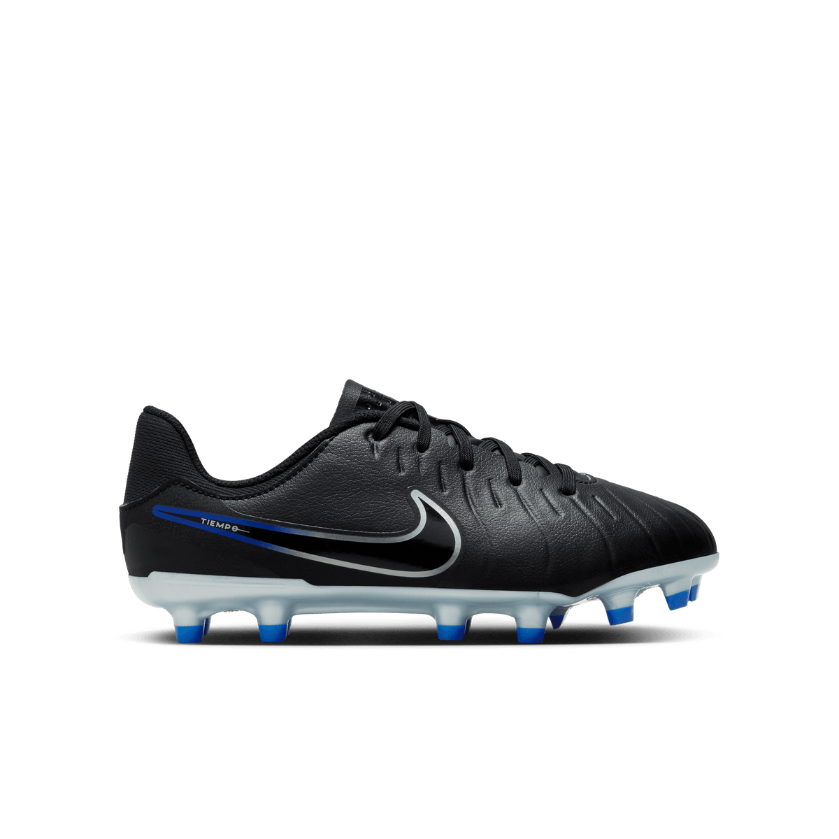 Nike Jr. Tiempo Legend 10 Academy FG-Black/Hyper Royal/Chrome product image 1, provided for visual reference and product