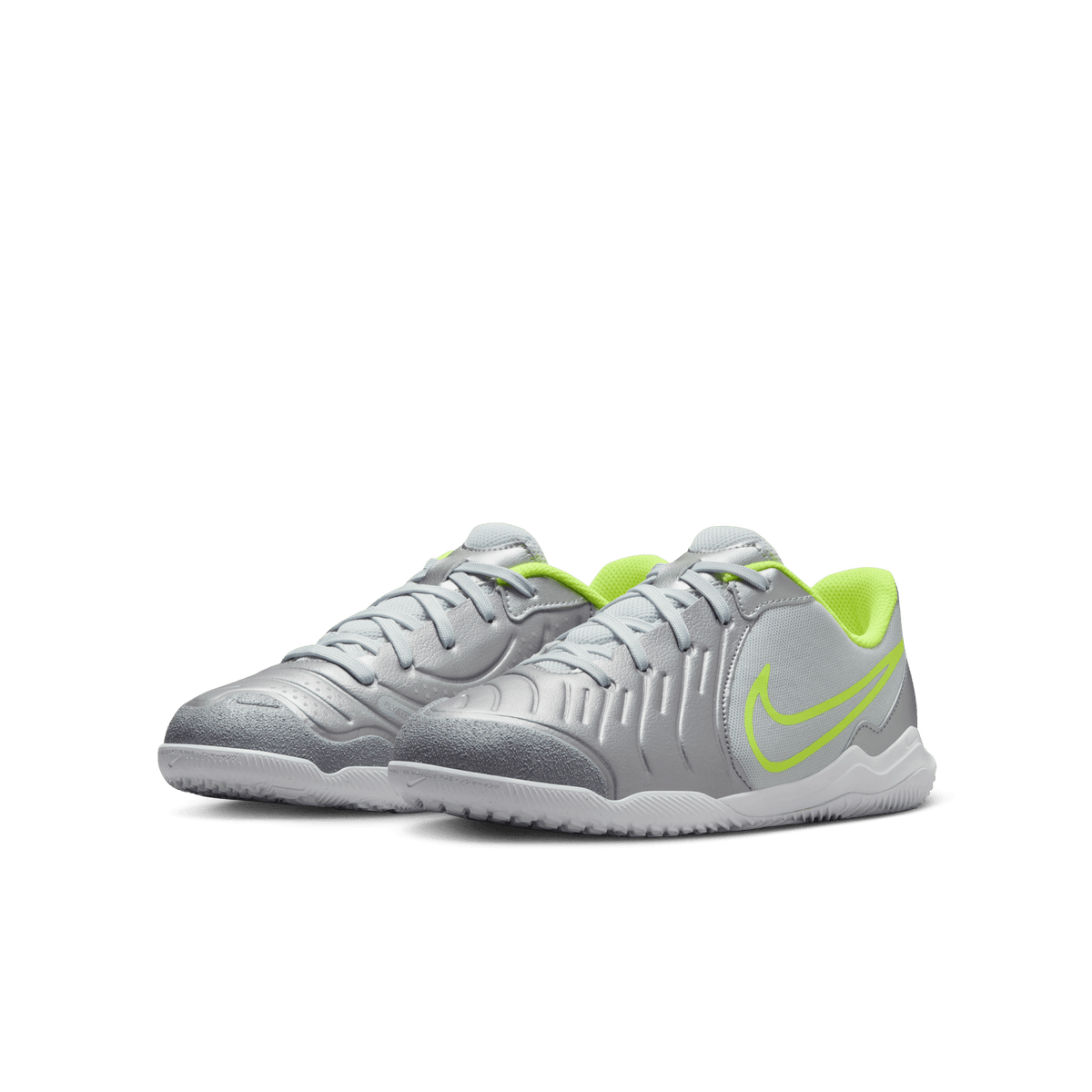 Nike Youth Tiempo Legend 10 Academy IC-Metallic Silver/Black/Volt product image 3, provided for visual reference and product