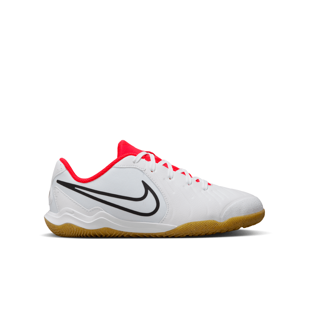 Nike Jr. Tiempo Legend 10 Academy-White/Black-Bright Crimson product image 1, provided for visual reference and product