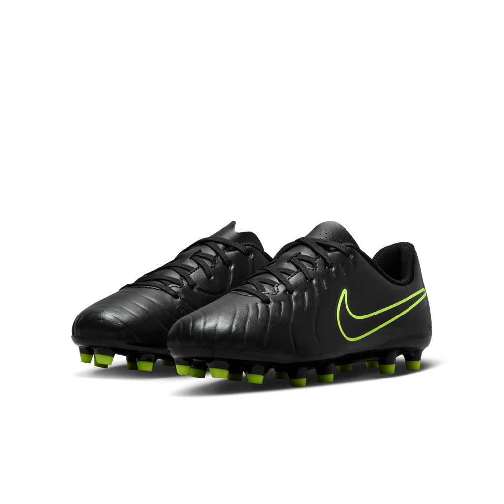 Nike Jr. Tiempo Legend 10 Club FG-Black/Volt product image 4, provided for visual reference and product detail review