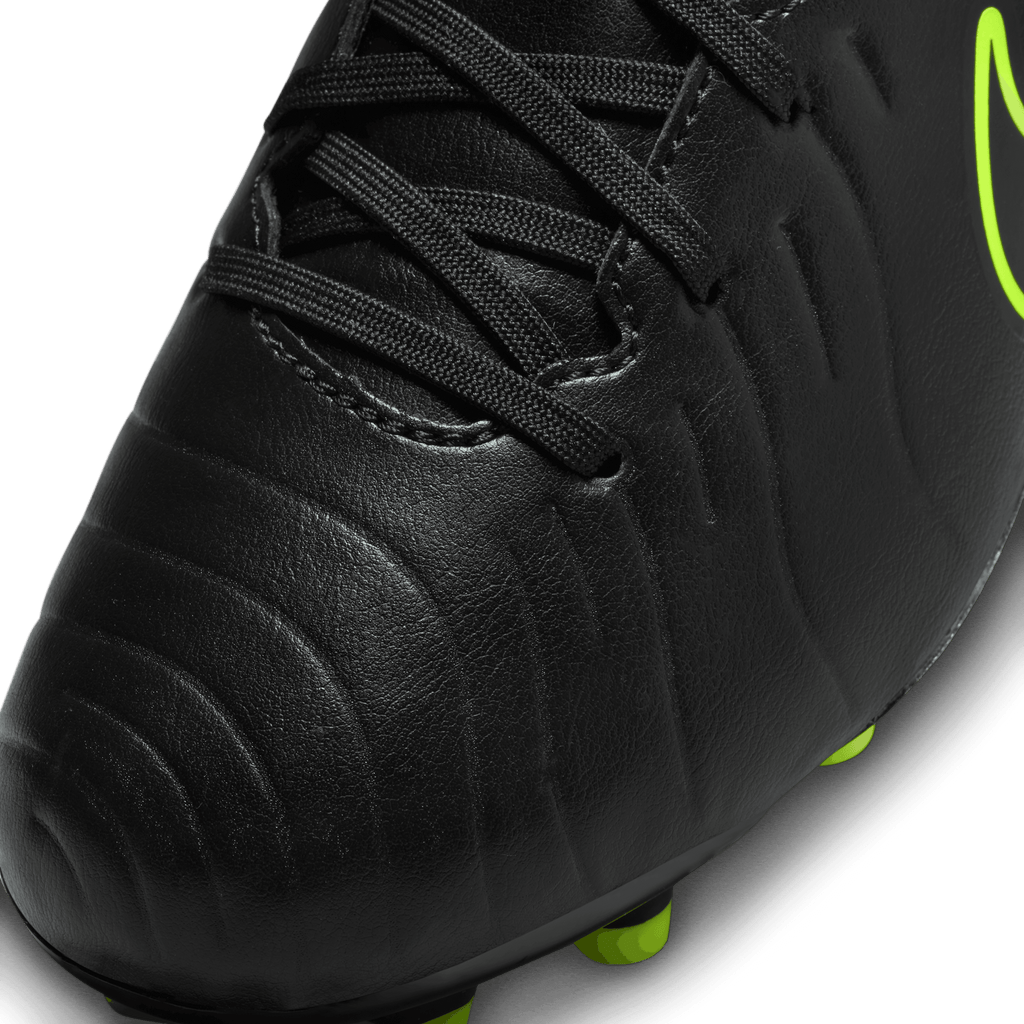 Nike Jr. Tiempo Legend 10 Club FG-Black/Volt product image 3, provided for visual reference and product detail review