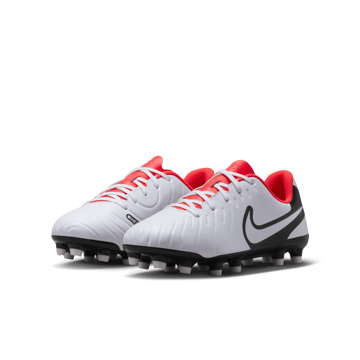 Nike Jr. Tiempo Legend 10 Club FG-WHITE/BLACK/BRIGHT CRIMSON product image 3, provided for visual reference and product