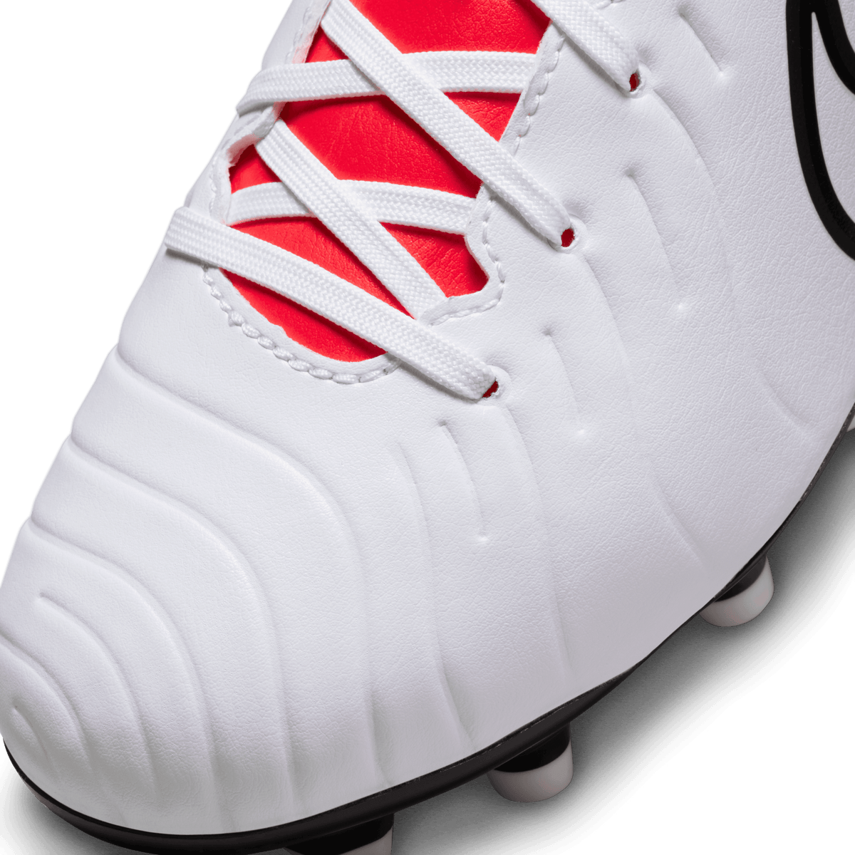 Nike Jr. Tiempo Legend 10 Club FG-WHITE/BLACK/BRIGHT CRIMSON product image 6, provided for visual reference and product