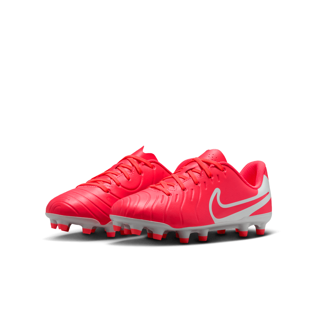Nike Jr. Tiempo Legend 10 Club FG-Hot Lava/White product image 3, provided for visual reference and product detail review