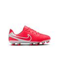 Nike Jr. Tiempo Legend 10 Club FG-Hot Lava/White product image 1, provided for visual reference and product detail review