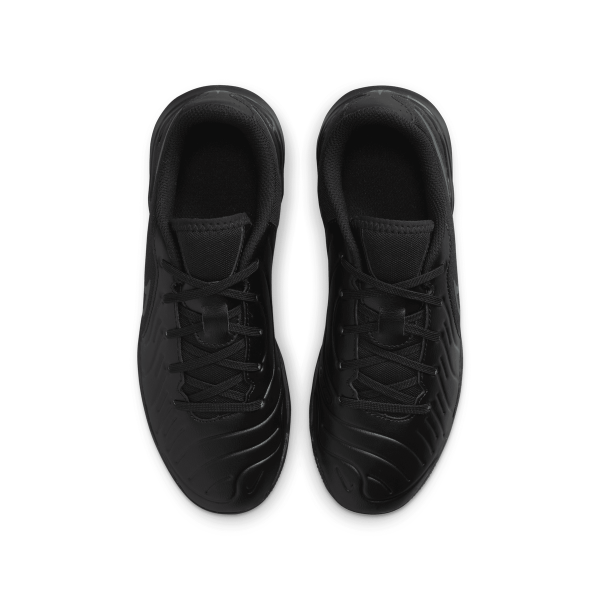 Nike Jr.Little/Big Kids' Indoor/Court Tiempo Legend 10 Club Low-Top Soccer Shoes-Black/Deep Jungle product image 4, provided