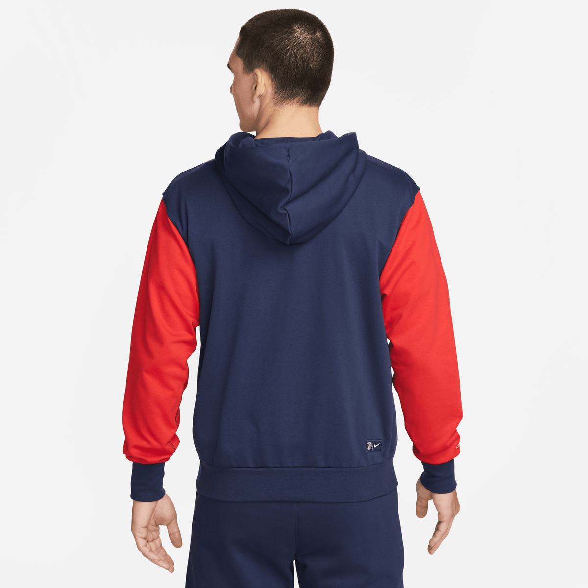 Nike Men Paris Saint-Germain Hoodie-Navy/Red product image 2, provided for visual reference and product detail review