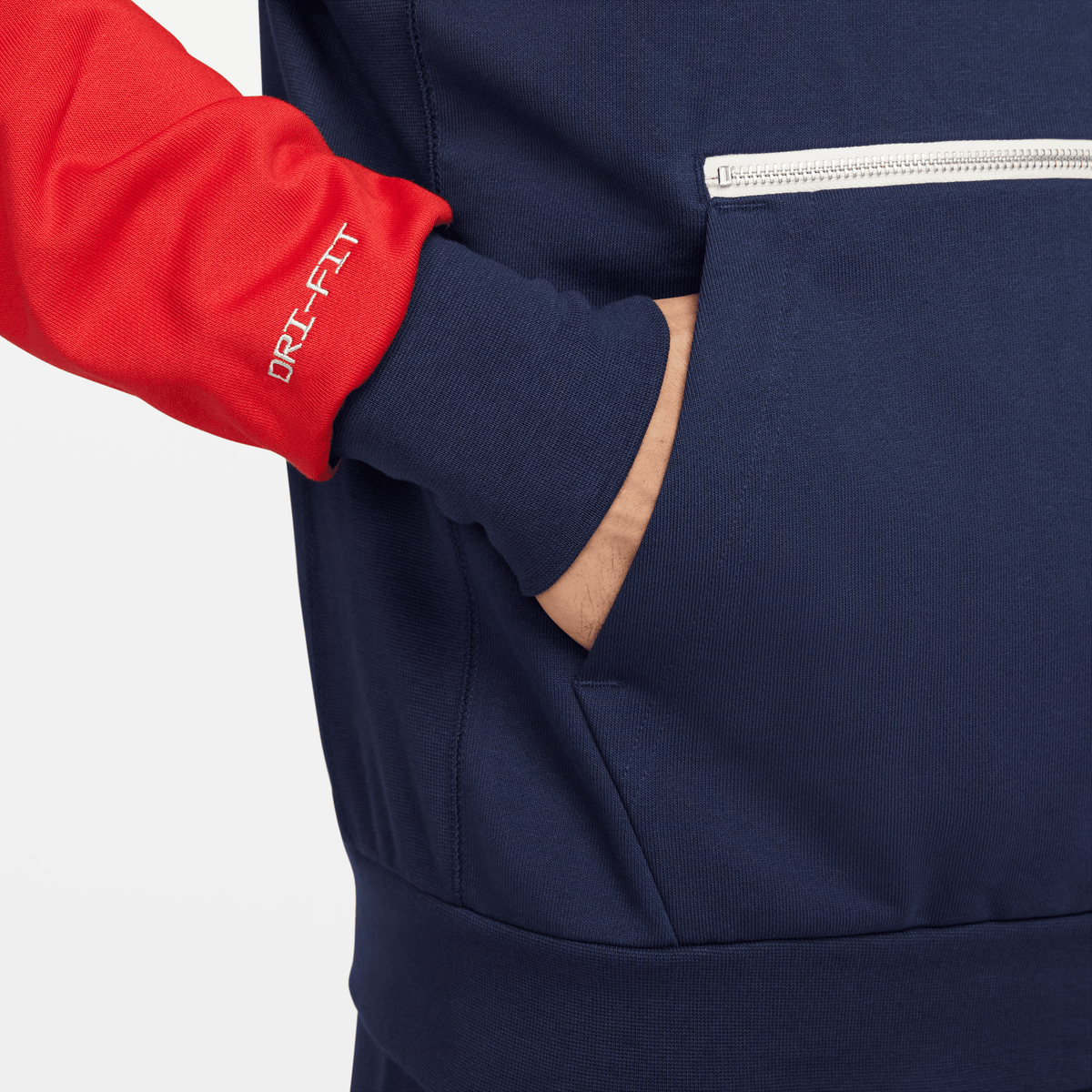 Nike Men Paris Saint-Germain Hoodie-Navy/Red product image 3, provided for visual reference and product detail review