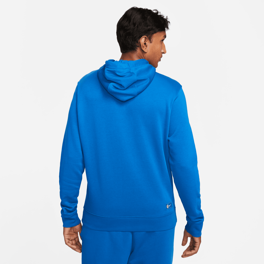 Nike Men Club América Fleece Pullover Hoodie-Blue product image 2, provided for visual reference and product detail review