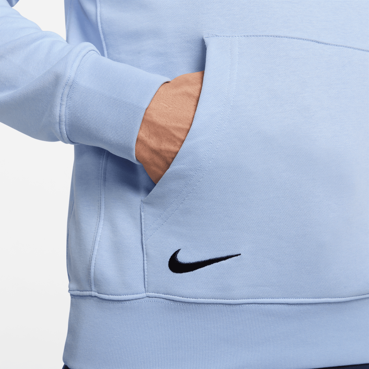 Nike Men Inter Milan Club Fleece French Terry Pullover Hoodie-Light Marine/Black product image 4, provided for visual