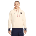 Nike Men Paris Saint-Germain Fleece Hoodie-Coconut Milk/Blackened Blue product image 1, provided for visual reference and