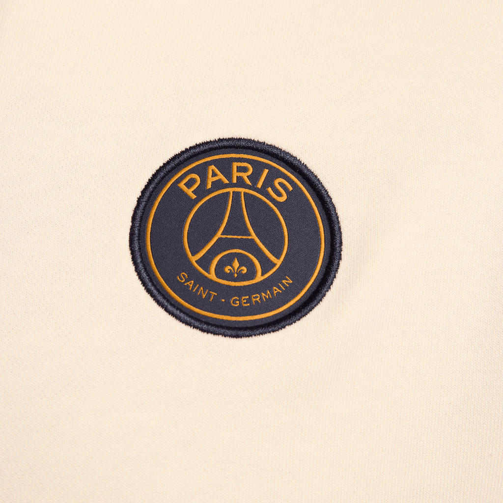 Nike Men Paris Saint-Germain Fleece Hoodie-Coconut Milk/Blackened Blue product image 4, provided for visual reference and