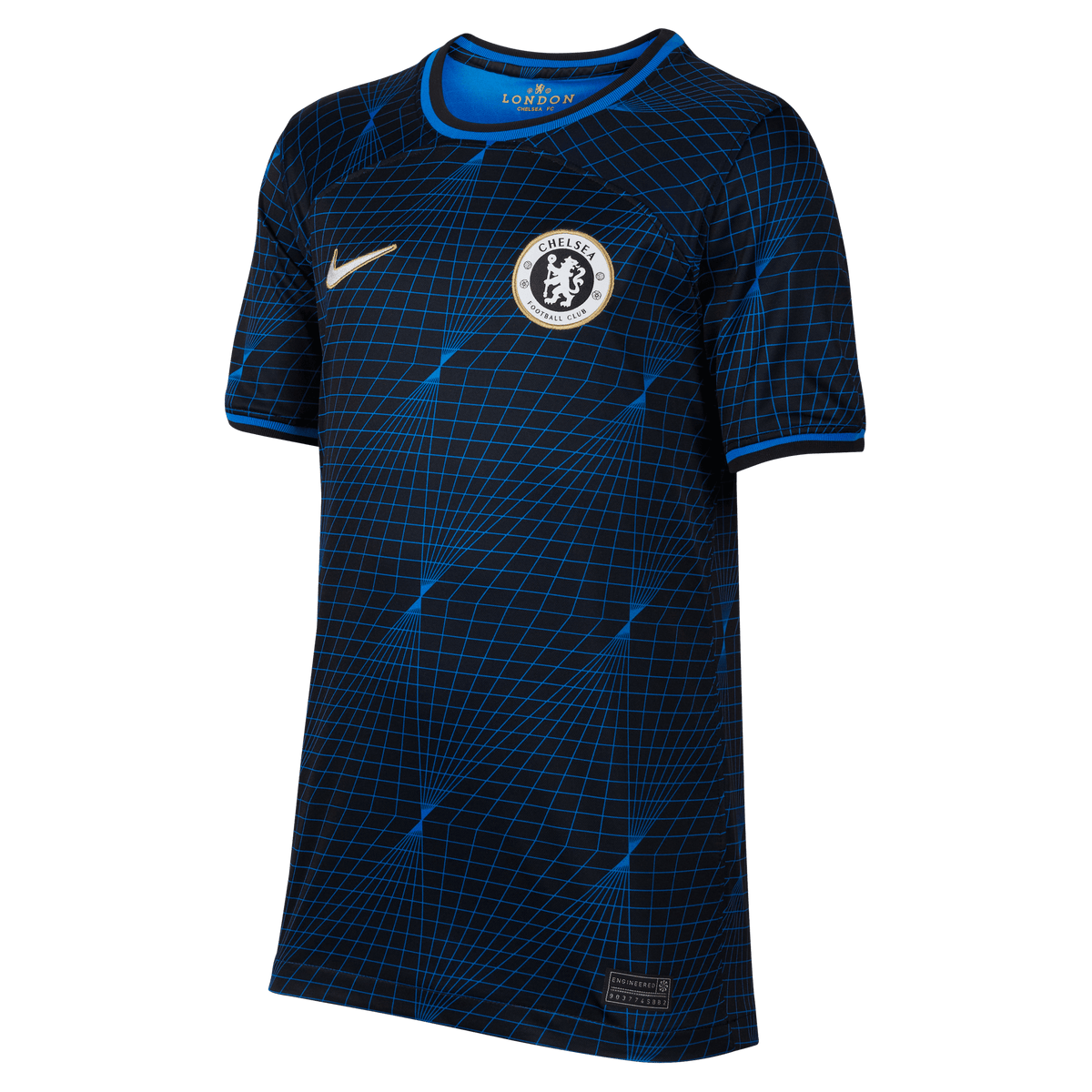 Nike Chelsea FC Youth Stadium Away 2023/24 Jersey product image 1, provided for visual reference and product detail review