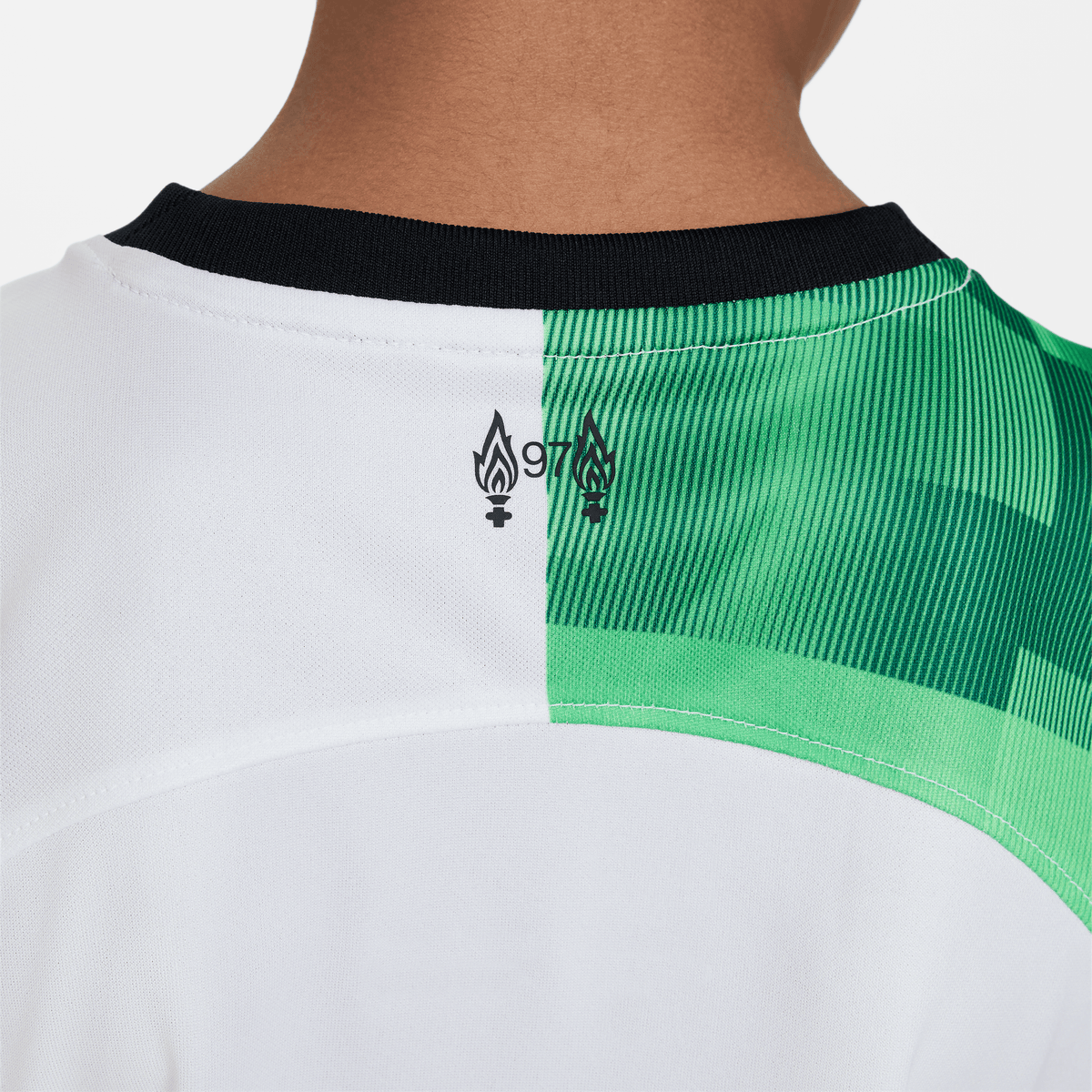 Nike Youth Liverpool FC Stadium Away Dri-FIT Soccer Jersey 23/24 product image 5, provided for visual reference and product
