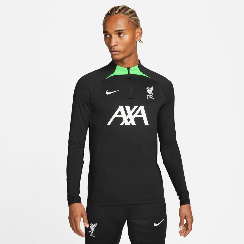 Liverpool FC Strike Men Nike Dri-FIT Black/Green Soccer Drill Top product image 1, provided for visual reference and product