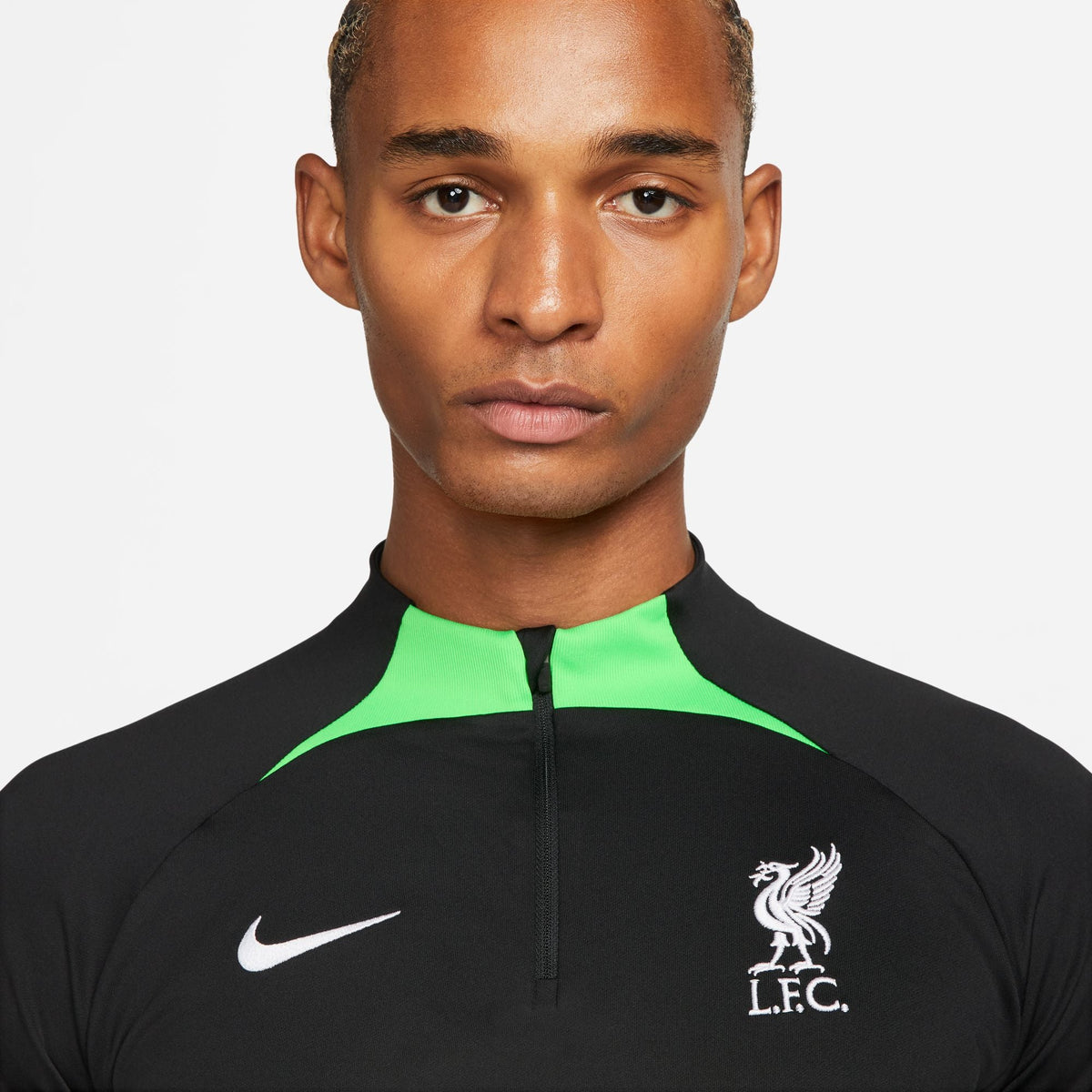 Liverpool FC Strike Men Nike Dri-FIT Black/Green Soccer Drill Top product image 6, provided for visual reference and product