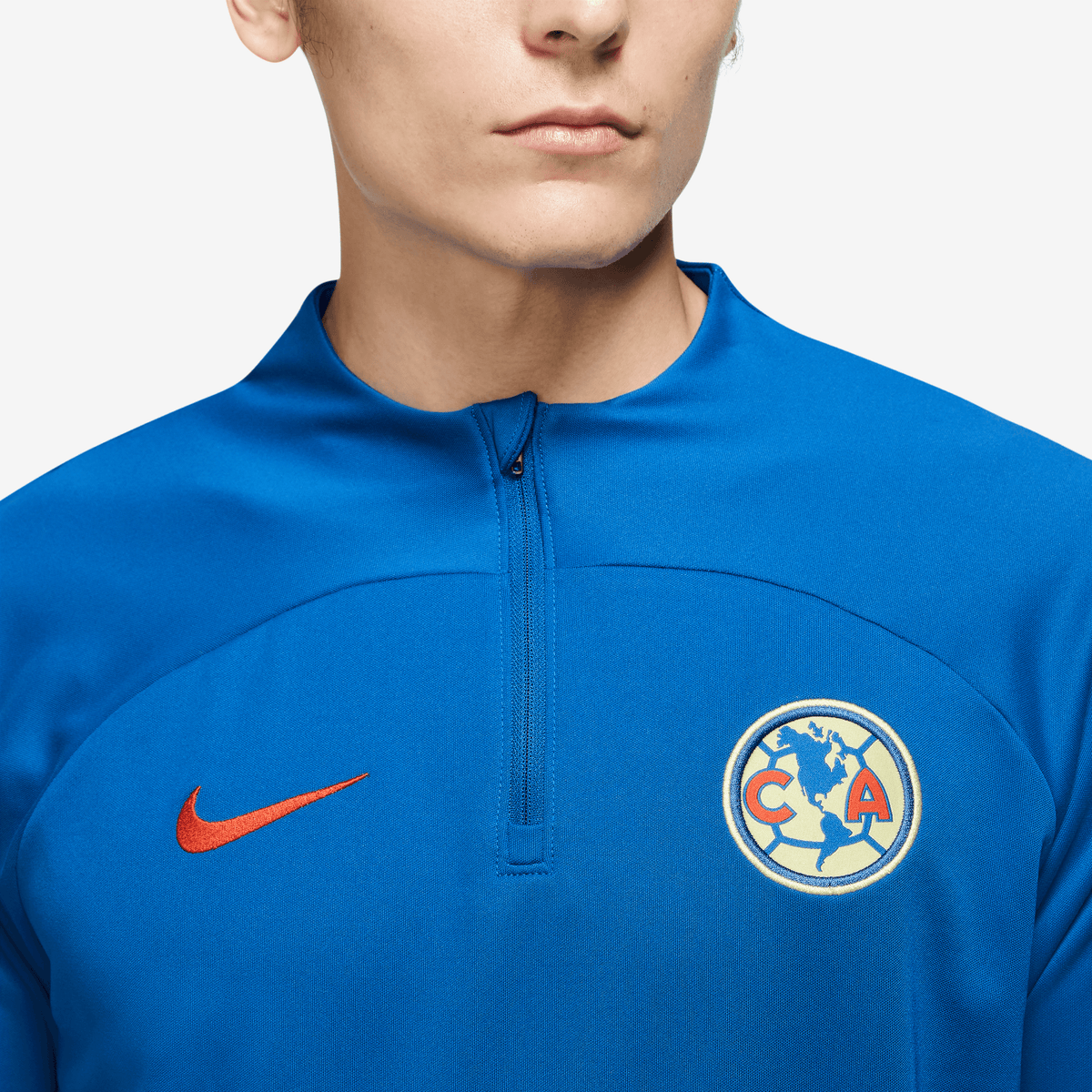Nike Men Club América Academy Pro Dri-FIT Soccer Top-Blue product image 3, provided for visual reference and product detail