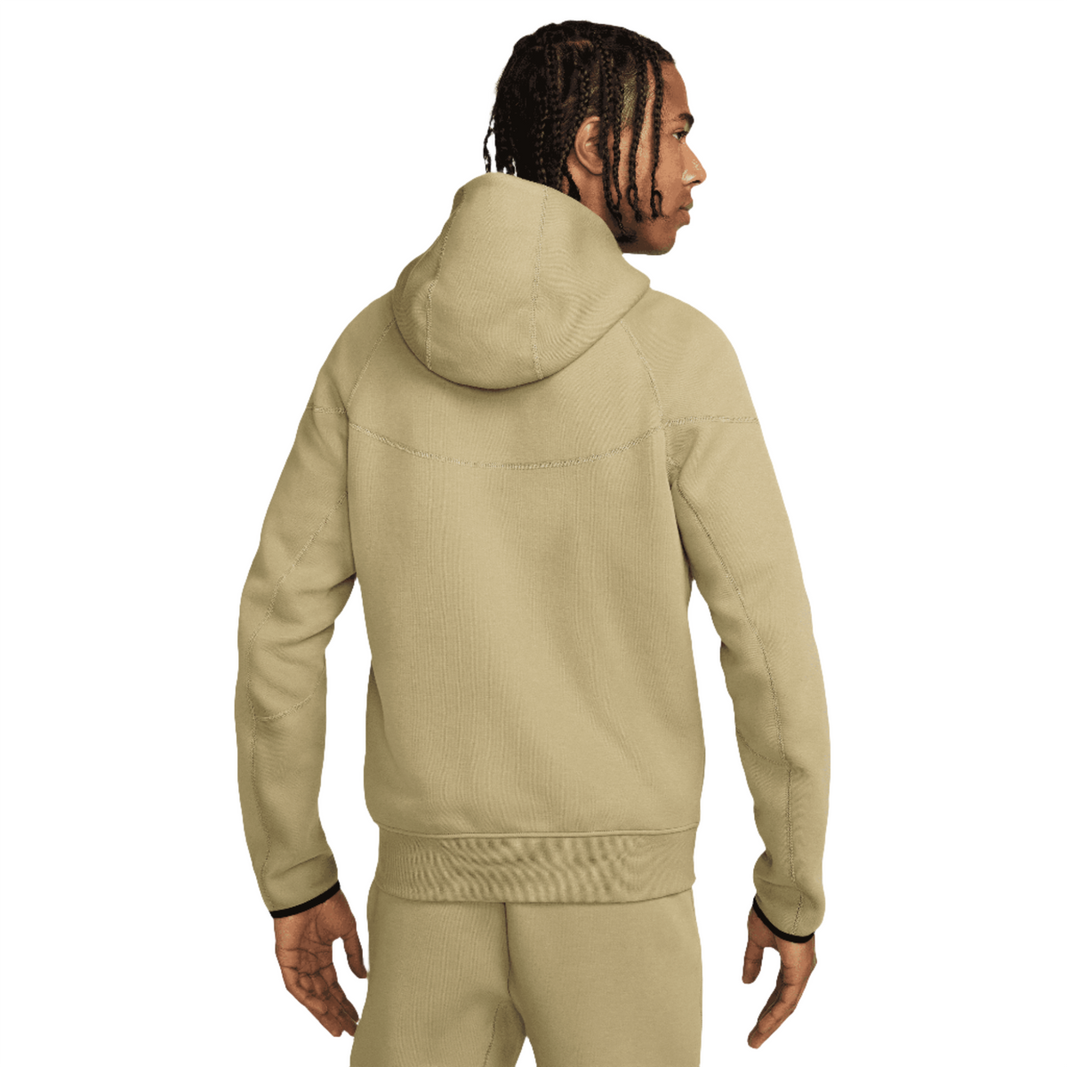 Nike Sportswear Tech Fleece Windrunner Men Full-Zip Hoodie-NEUTRAL OLIVE/BLACK product image 2, provided for visual