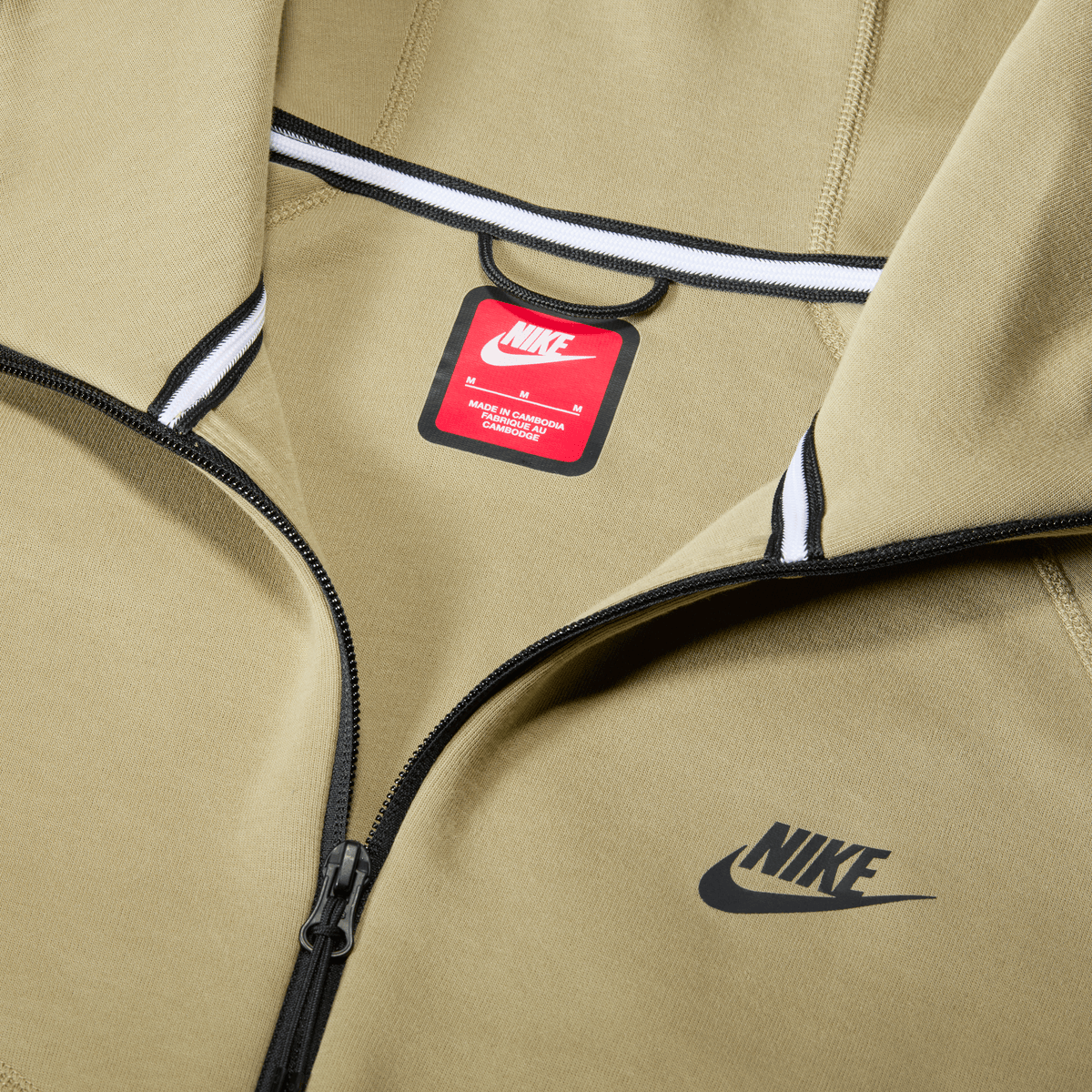 Nike Sportswear Tech Fleece Windrunner Men Full-Zip Hoodie-NEUTRAL OLIVE/BLACK product image 3, provided for visual
