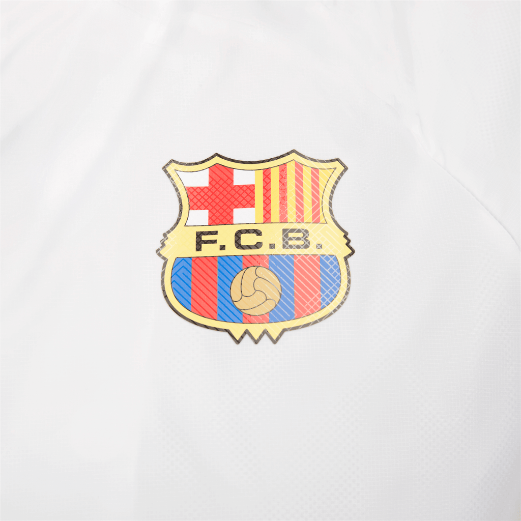 Nike Men FC Barcelona AWF Soccer Jacket-White/Royal Blue/Royal Blue product image 4, provided for visual reference and