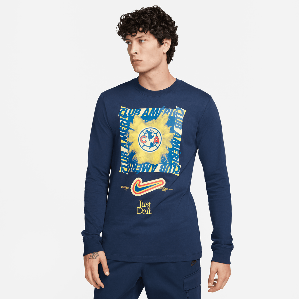 Nike Men Club América Long-Sleeve Shirt product image 1, provided for visual reference and product detail review