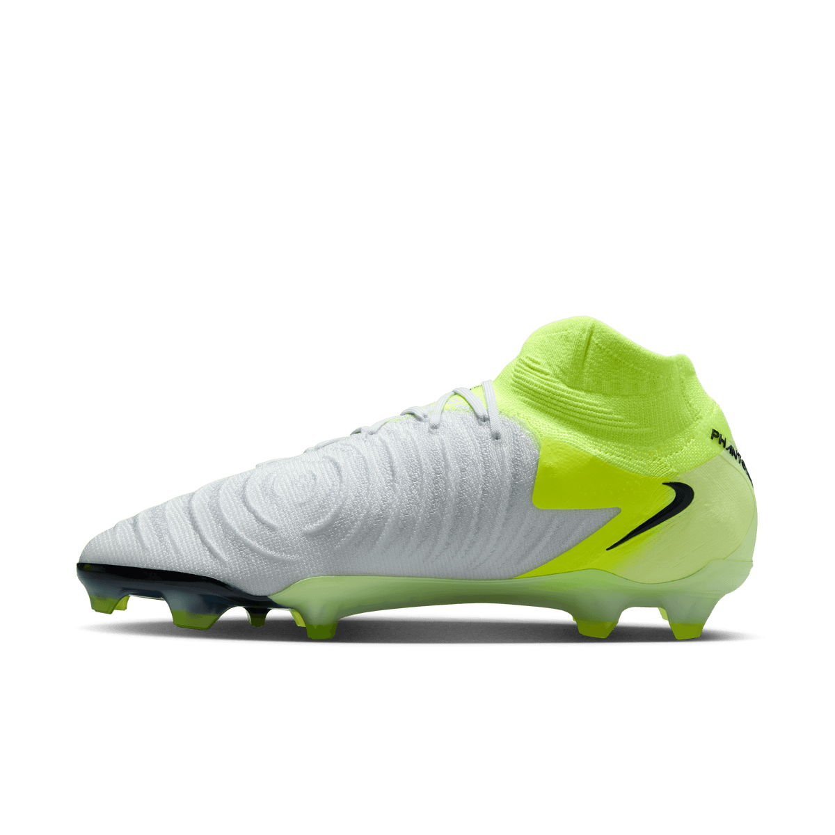 Nike Phantom Luna 2 Elite FG-Metallic Silver/Black/Volt product image 2, provided for visual reference and product detail