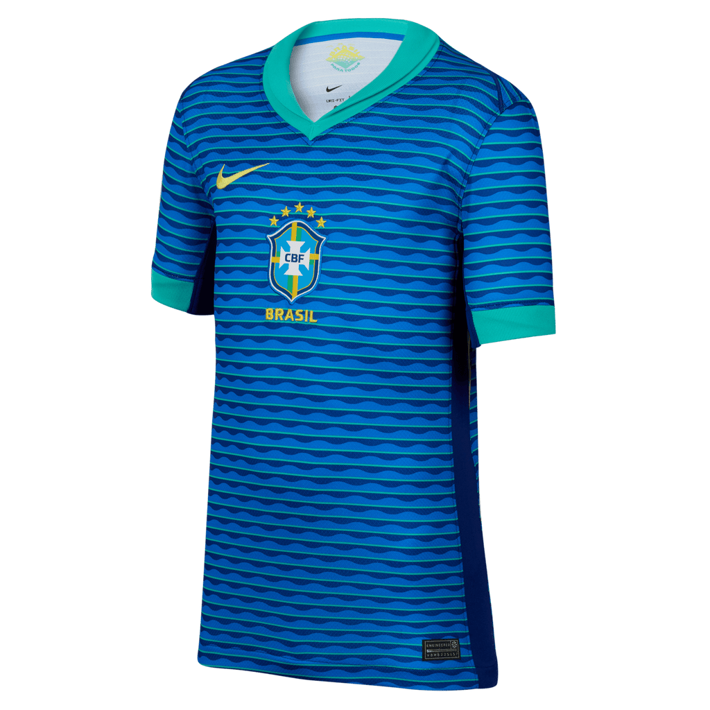 Nike Youth Brazil Stadium Away Dri-FIT Soccer Replica Jersey 2024 product image 1, provided for visual reference and product