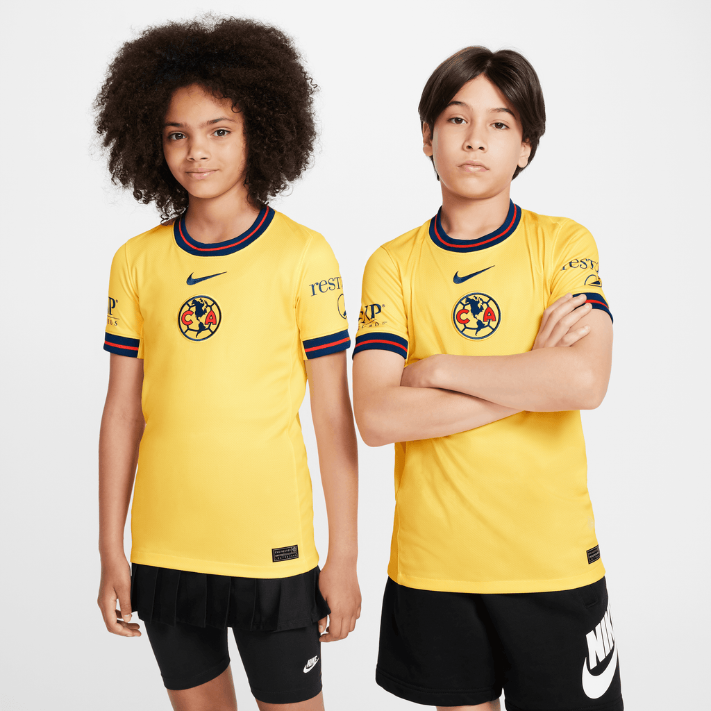 Nike Youth Club América Stadium Home Soccer Jersey 24/25 product image 1, provided for visual reference and product detail