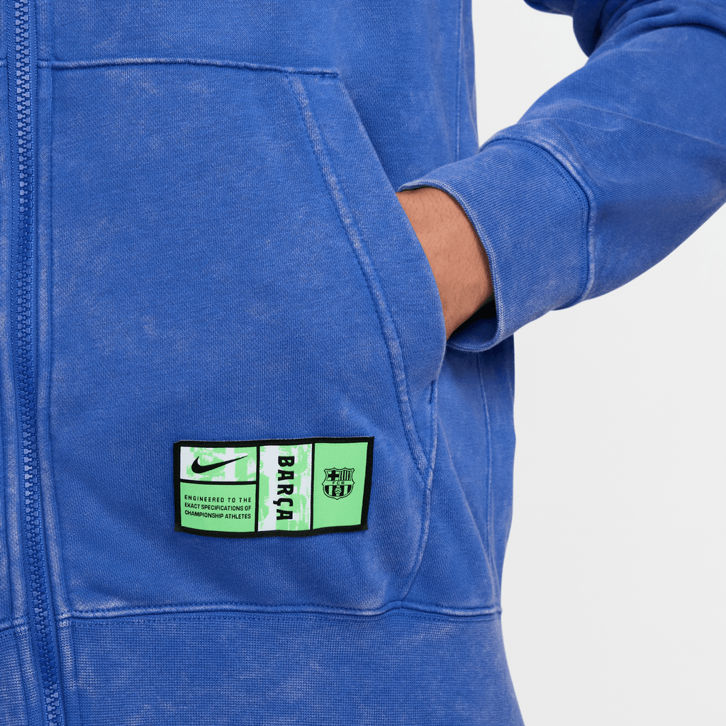 Nike FC Barcelona Club Third Soccer French Terry Full-Zip Hoodie product image 4, provided for visual reference and product