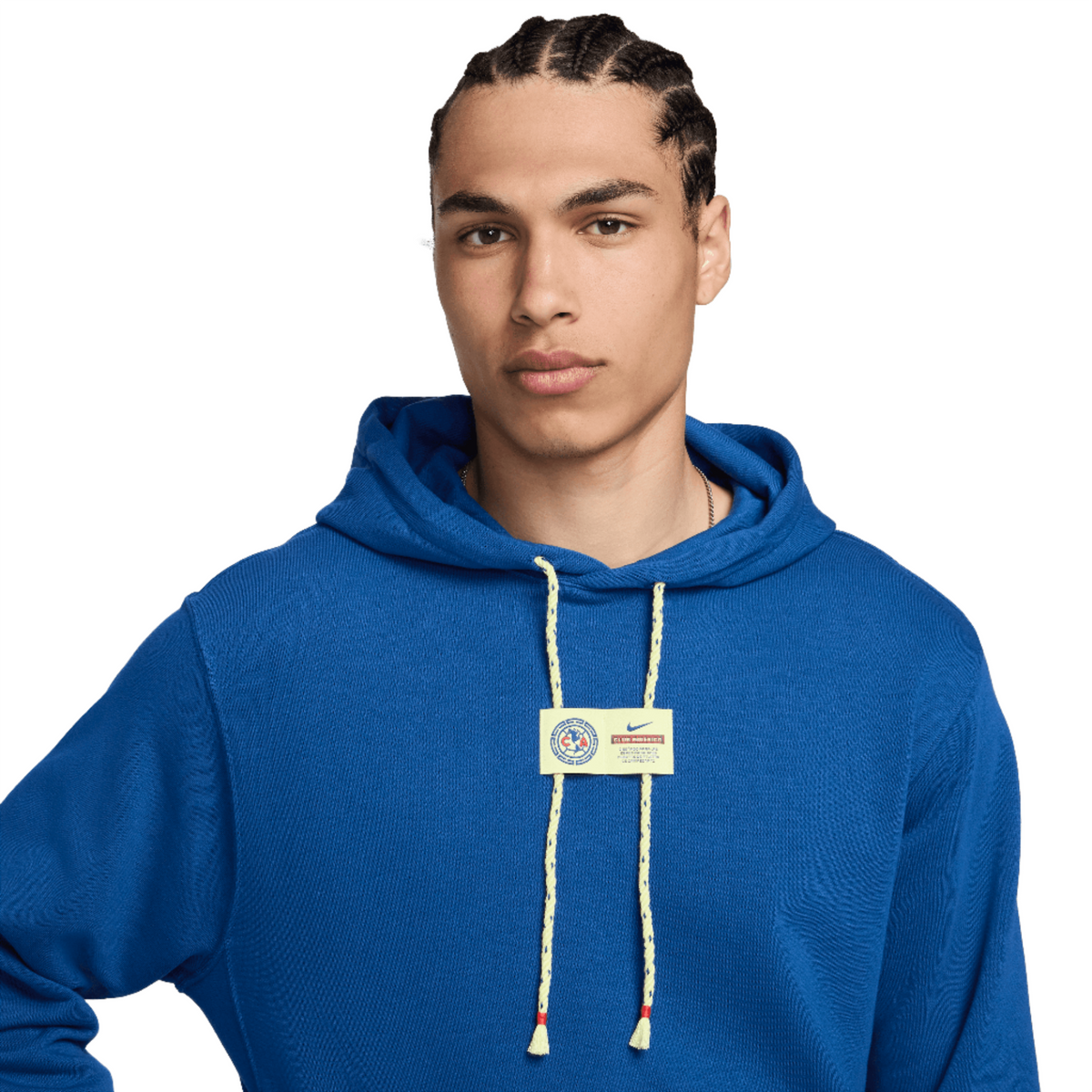 Nike Men Club América Fleece Pullover Hoodie-Blue product image 3, provided for visual reference and product detail review