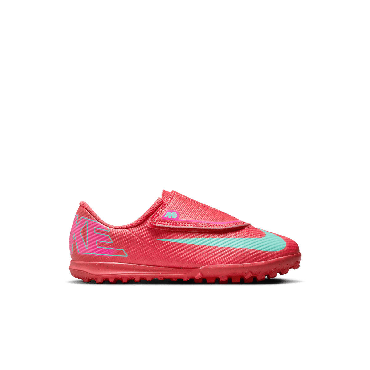 Nike Jr. Mercurial Vapor 16 Club Little Kids' TF Low-Top Soccer Shoes-EMBER GLOW/AURORA GREEN product image 1, provided for