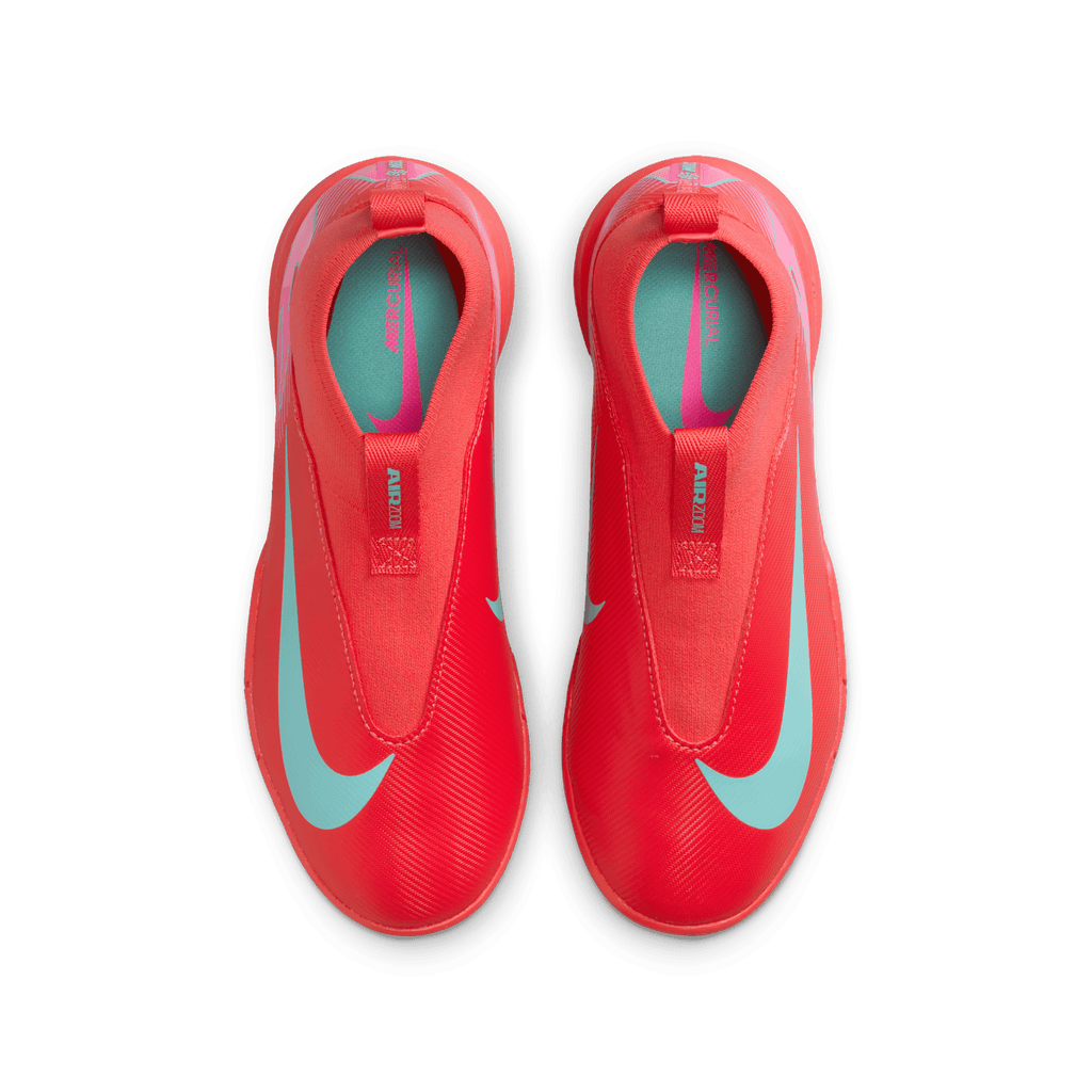 Nike Jr. Mercurial Superfly 10 Academy Indoor-Ember Glow/Aurora Green product image 4, provided for visual reference and