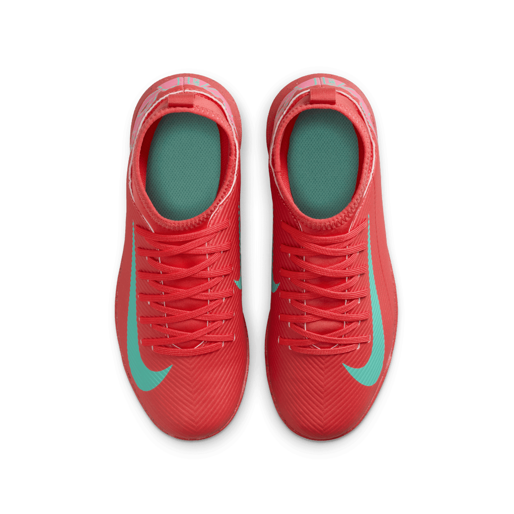 Nike Jr. Mercurial Superfly 10 Club TF-Ember Glow/Aurora Green product image 5, provided for visual reference and product