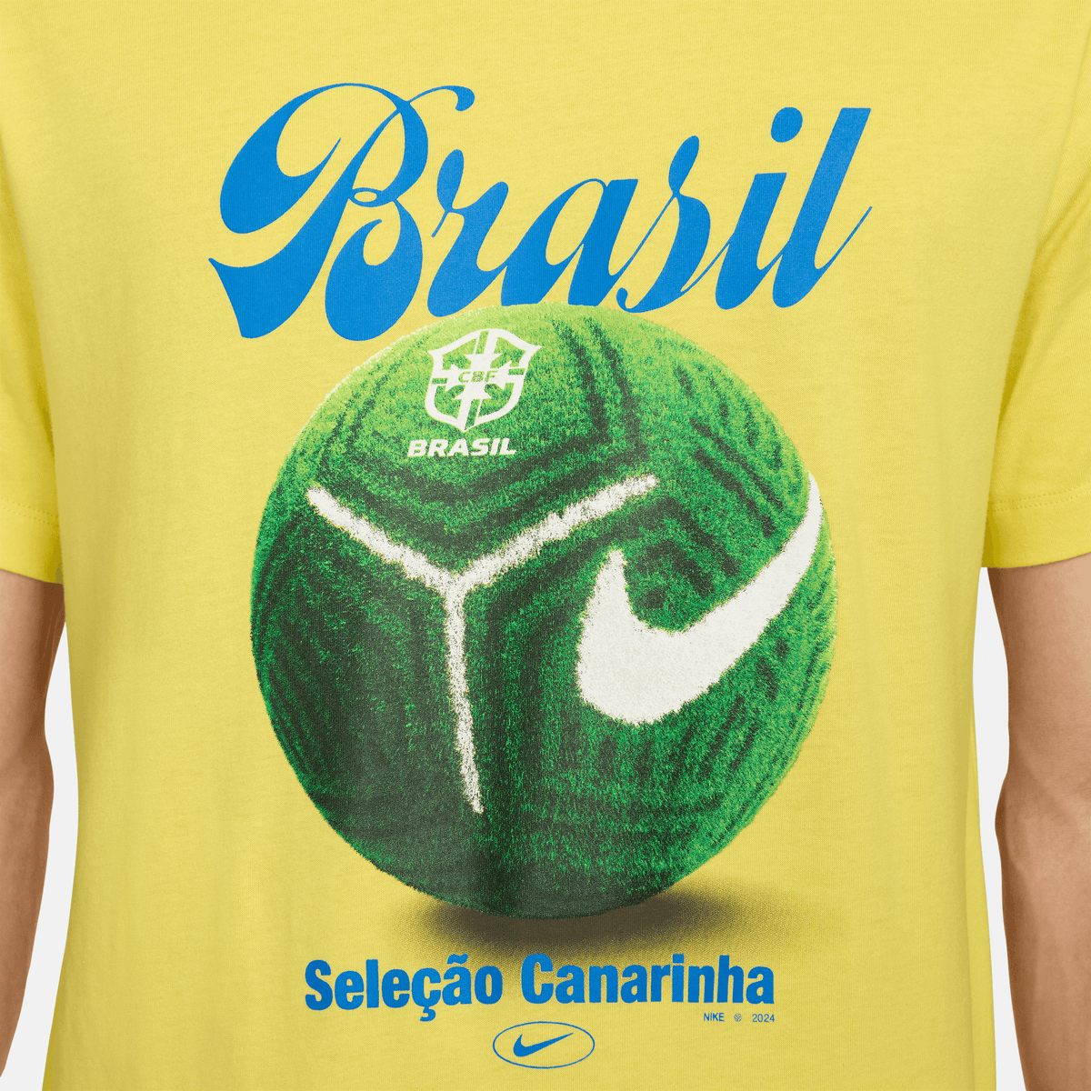 Nike Brazil Field T-Shirt 2024-Yellow product image 3, provided for visual reference and product detail review