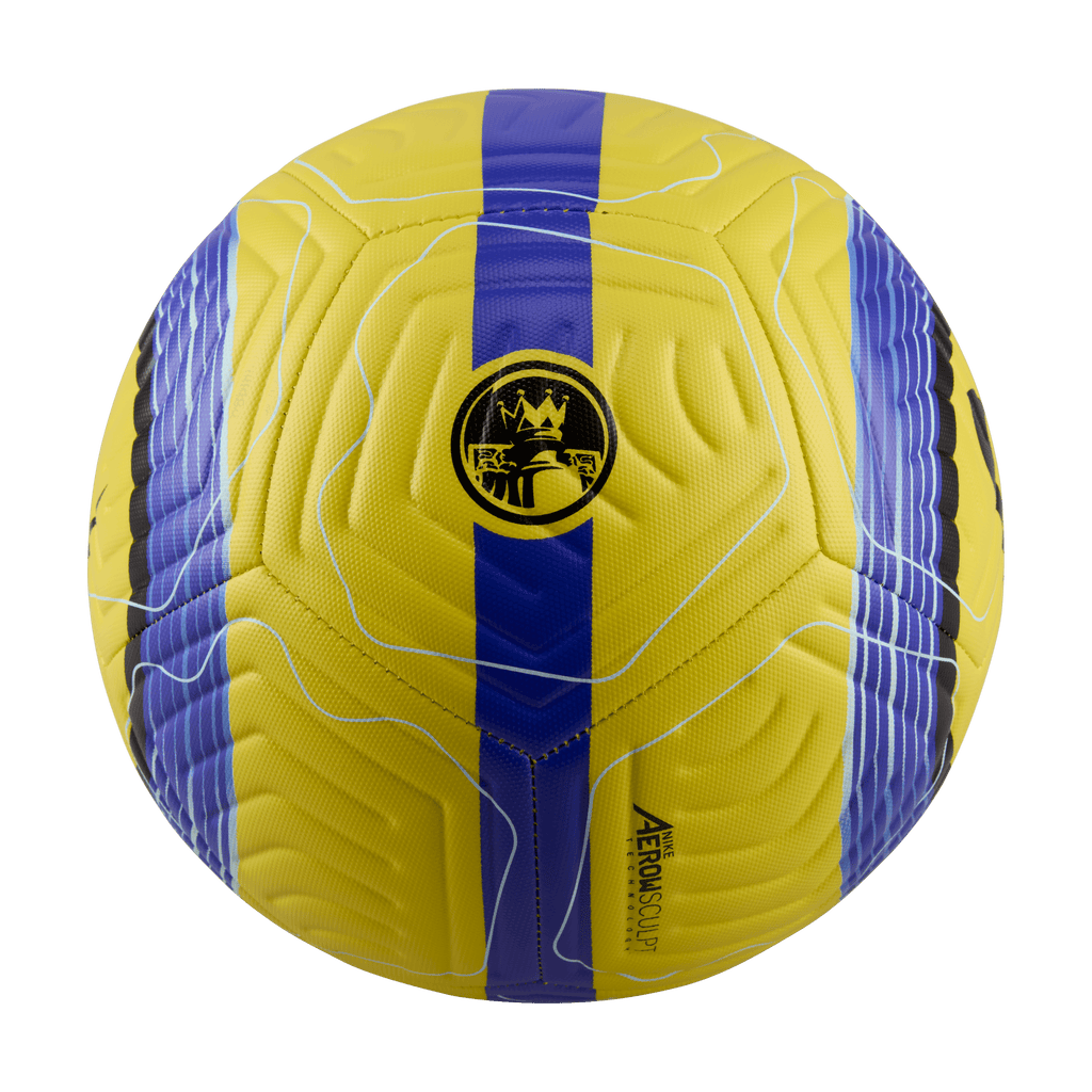 Nike Premier League Academy Soccer Ball-Yellow/Blue/Black product image 1, provided for visual reference and product detail