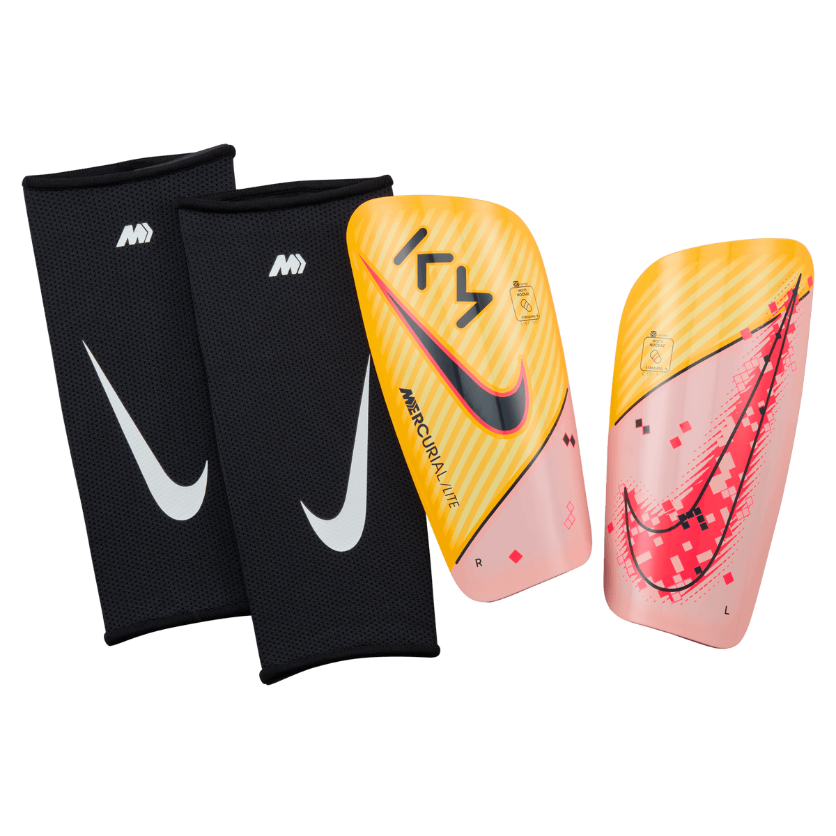 Nike Mercurial Lite Kylian Mbappé Soccer Shin Guards product image 1, provided for visual reference and product detail review