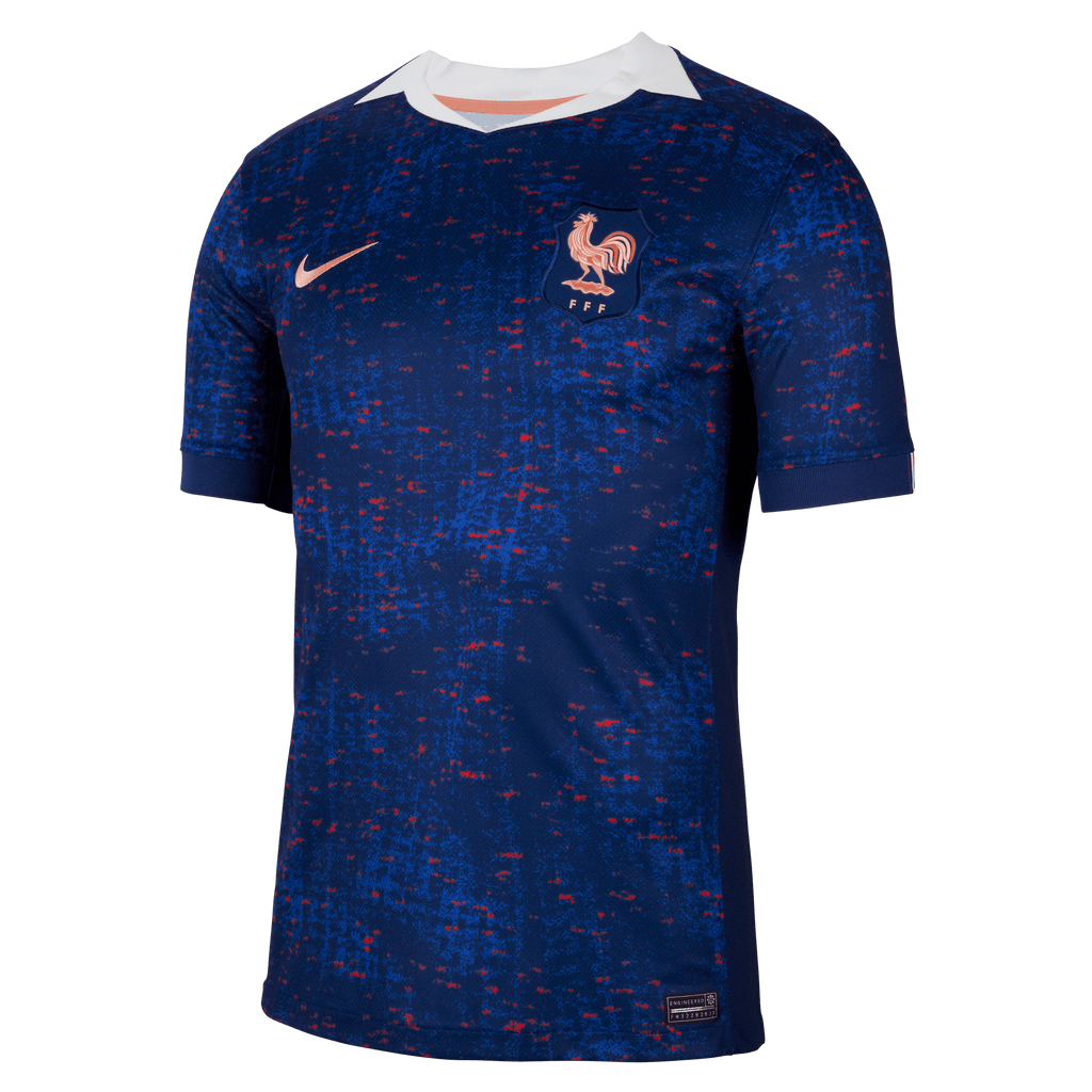 Nike Men France FFF Stadium Home Dri-FIT Soccer Replica Jersey 2025 product image 1, provided for visual reference and