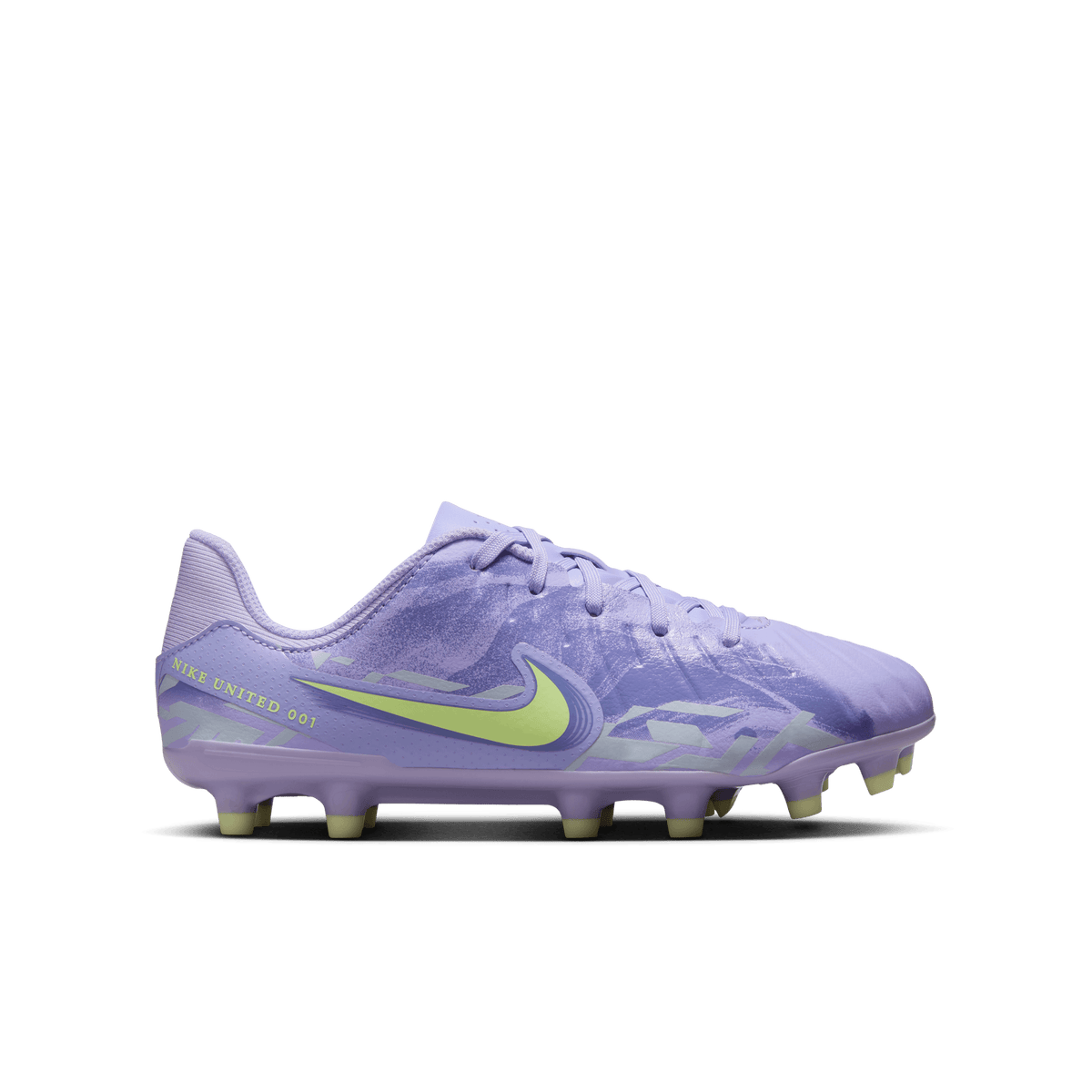 Nike United Jr. Tiempo Legend 10 Academy-Purple Agate/Barely Volt product image 1, provided for visual reference and product