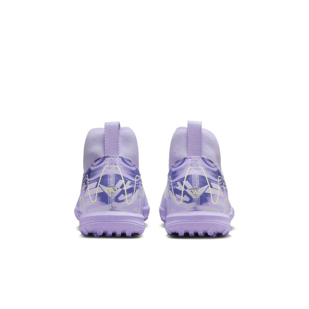 Nike United Jr. Mercurial Superfly Turf 10 Academy-Purple Agate/Barely Volt product image 4, provided for visual reference